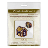 Halloween House Bead Embroidery Kit on Wood - DIY 3D Model