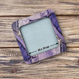 Marbled Purple Embroidery Hoop with Magnetic Holders - 4x4 IN
