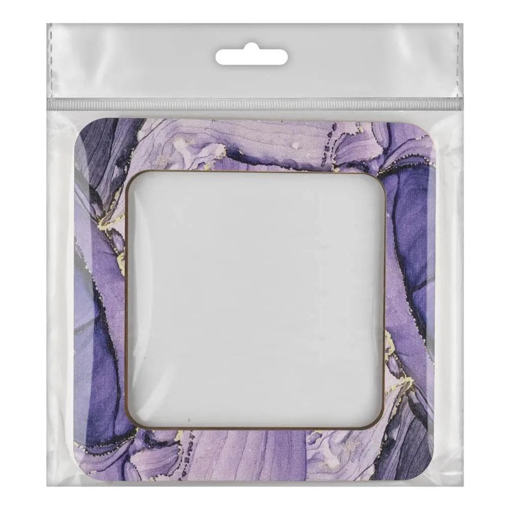 Marbled Purple Embroidery Hoop with Magnetic Holders - 4x4 IN