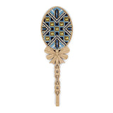 Bead embroidery kit Egg with Ornament on a stick , LK-539. Fast DIY Kit ( beads , thread, needle, plywood base included)