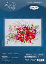 Magic Needle Counted Cross Stitch Kit Amaryllis Bouquet, 210-314