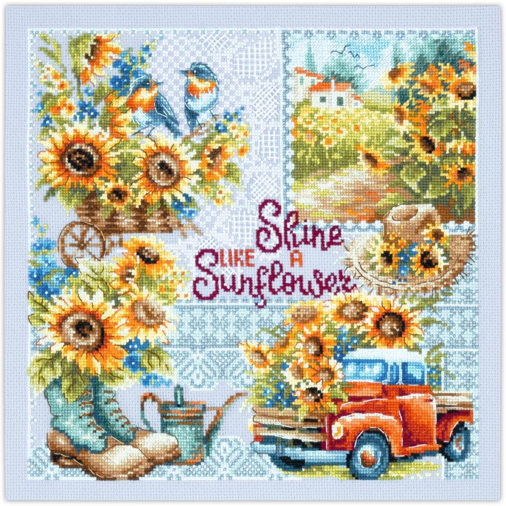 Magic Needle Counted Cross Stitch Kit Shine Like a Sunflower, 540-704