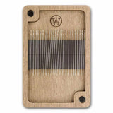 Organizer plywood box for needles with magnetic lid and , 2.36"x3.5" IN, ZB-123