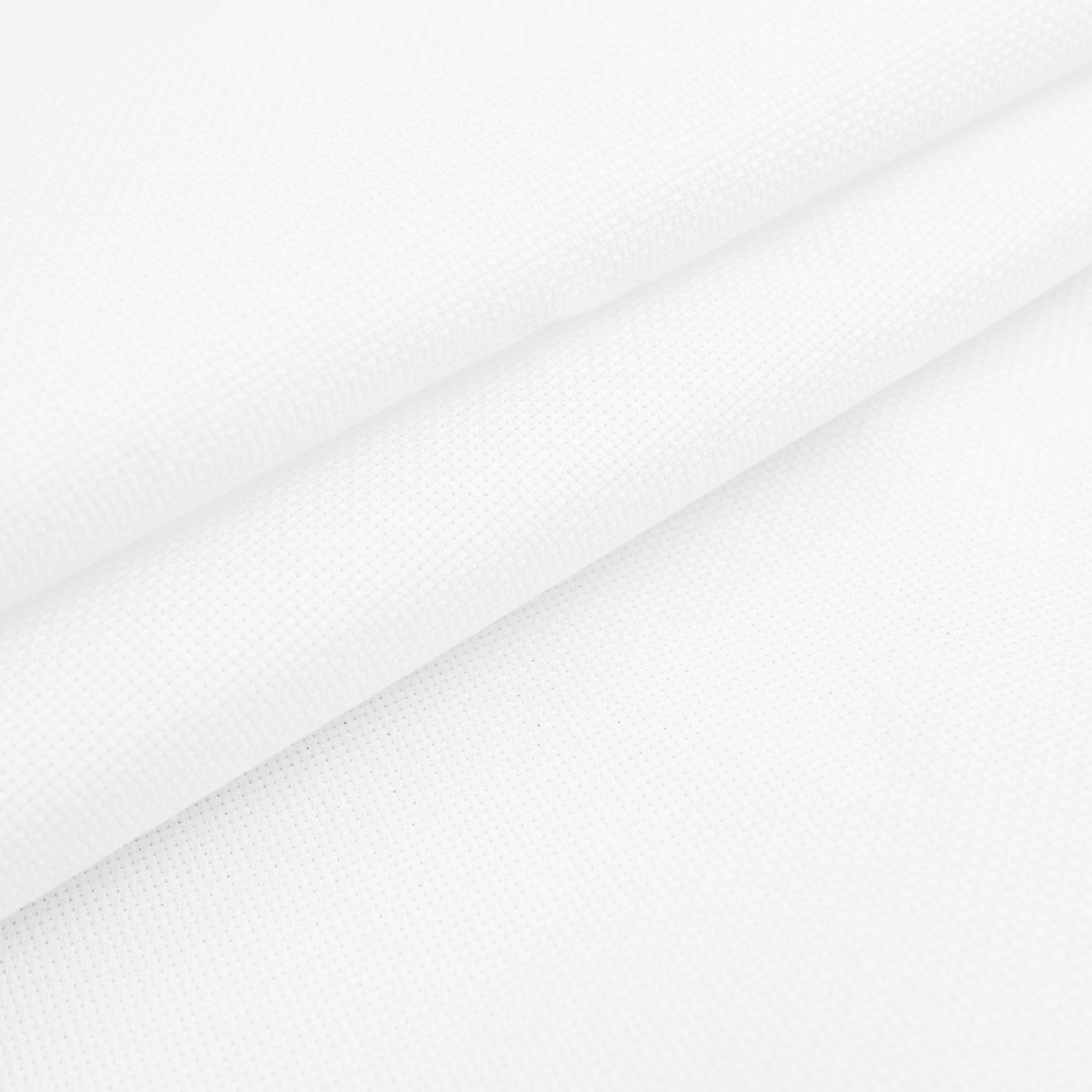 White Aida 18 Count Fabric: very Soft Cotton Cross Stitch Canvas