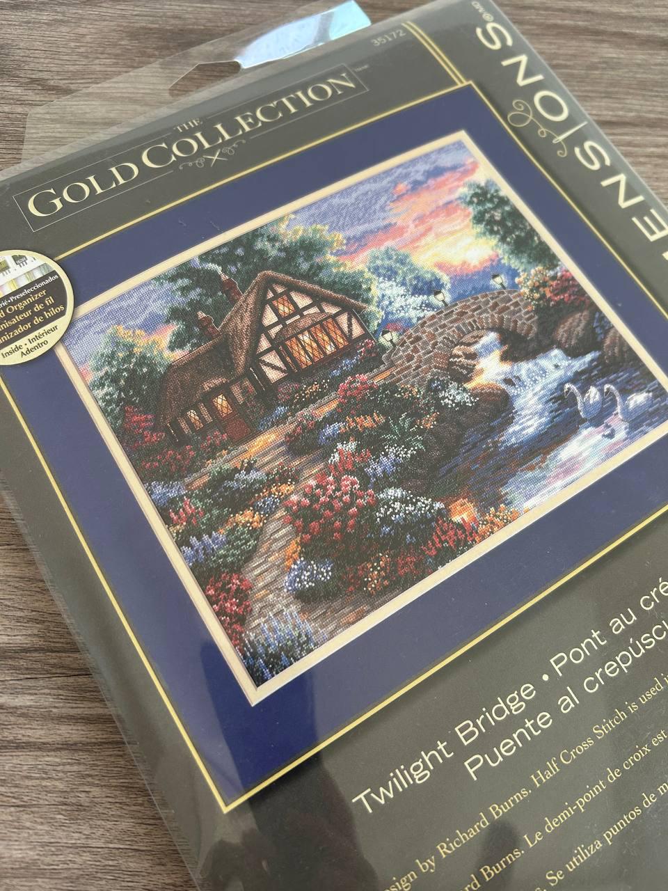 Counted Cross Stitch Kit DIMENSIONS Gold Collection, Twilight Bridge, 35172