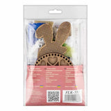 Easter Rabbit Bead Embroidery Kit on Wood (3.6"x5.3")