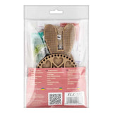 Easter Rabbit Bead Embroidery Kit on Wood (3"x5.5")