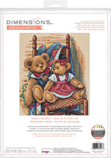 Dimensions Counted Cross Stitch Kit 12"X14", Teddies on Quilt (14 Count),35103