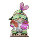 Easter Gnome Bead Embroidery Kit on Wood: DIY Craft (3.6"x5.9")