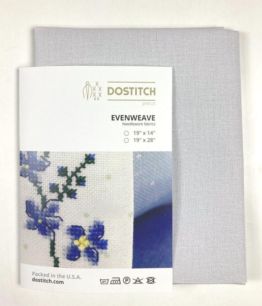 Evenweave 32ct Zweigart Murano Fabric precut, Silver Moon Gray, soft fabric for embroidery. For intermediate crafters.
