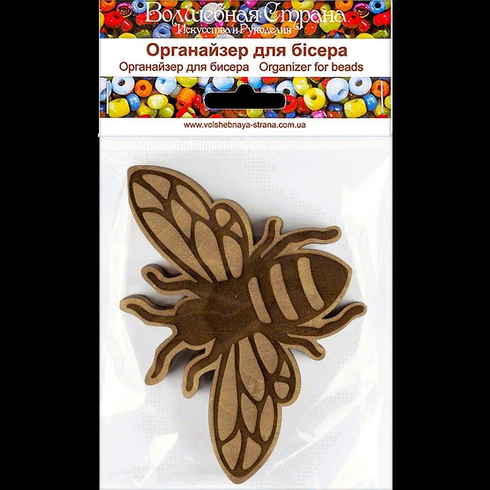 Organizer plywood for beads with magnetic lid, Bee, 12*8.5 cm, ZB-106