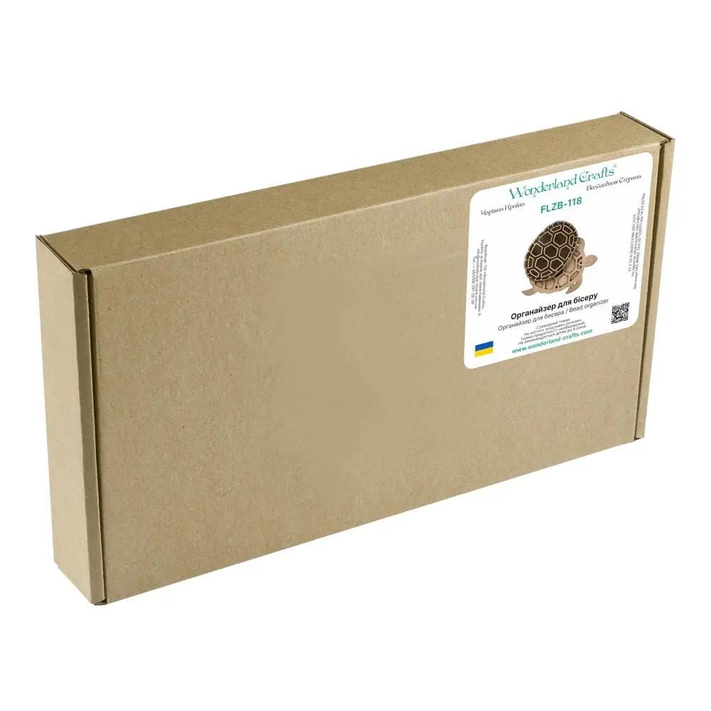 Organizer plywood for beads with magnetic lid, Turtle, 19*14 cm, ZB-118