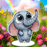 Baby Elephant Cross Stitch Kit: DIY Kawaii Animal Ornament