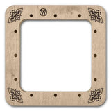 Plywood Embroidery Hoop with Magnetic Holders: 4"x4" Mill Hill Compatible, brown