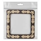 Plywood Embroidery Hoop with Magnetic Holders: 4"x4" Mill Hill Compatible, brown