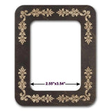 Strong magnetic Frame for embroidery and needlework, plywood, Brown Color, 2.55x3.54 IN (6.5x9 cm)