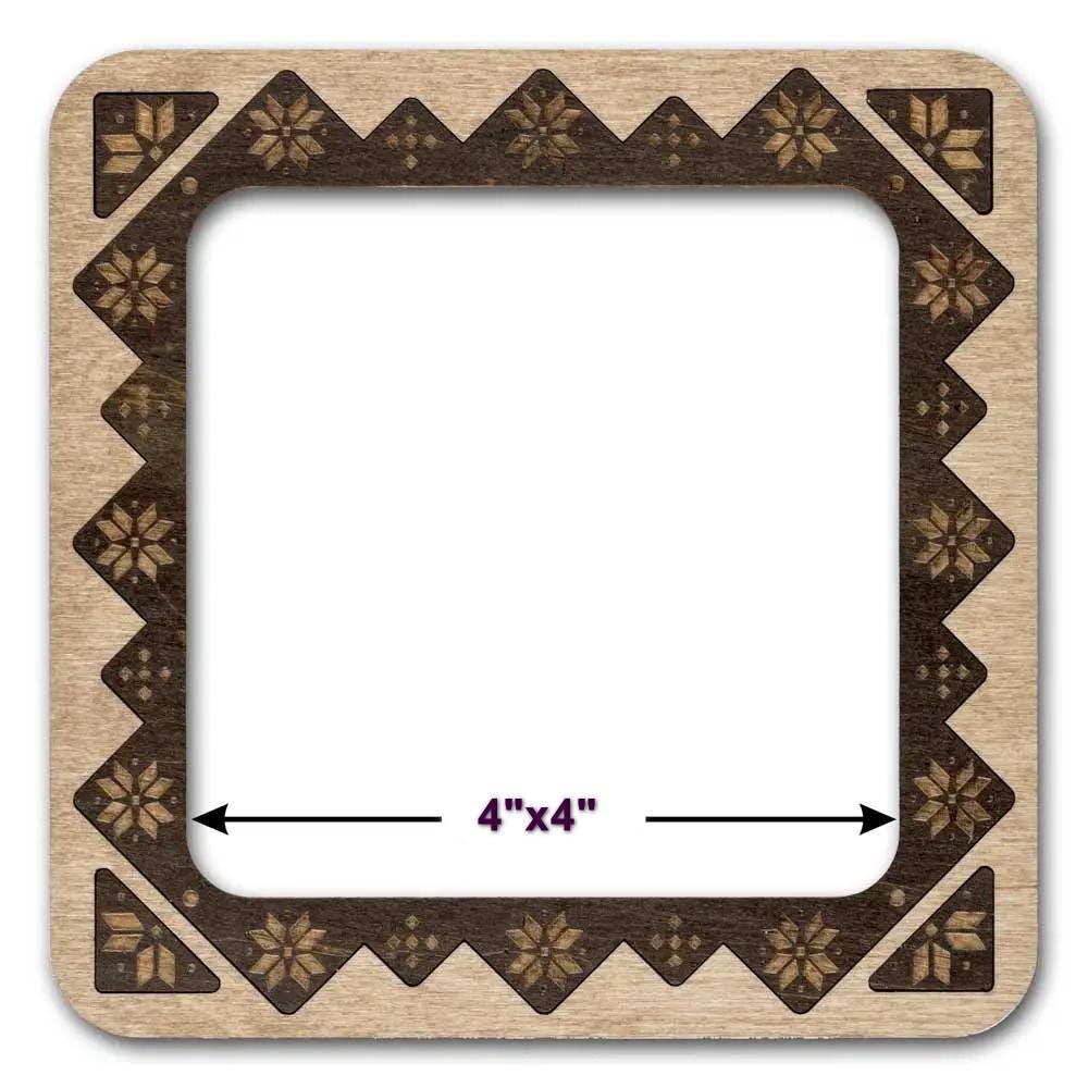 Plywood Embroidery Hoop with Magnetic Holders: 4"x4" Mill Hill Compatible