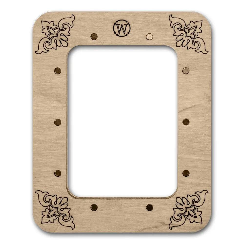 Magnetic Frame for embroidery and needlework, plywood, LIGHT Color, 2.55x3.54 IN
