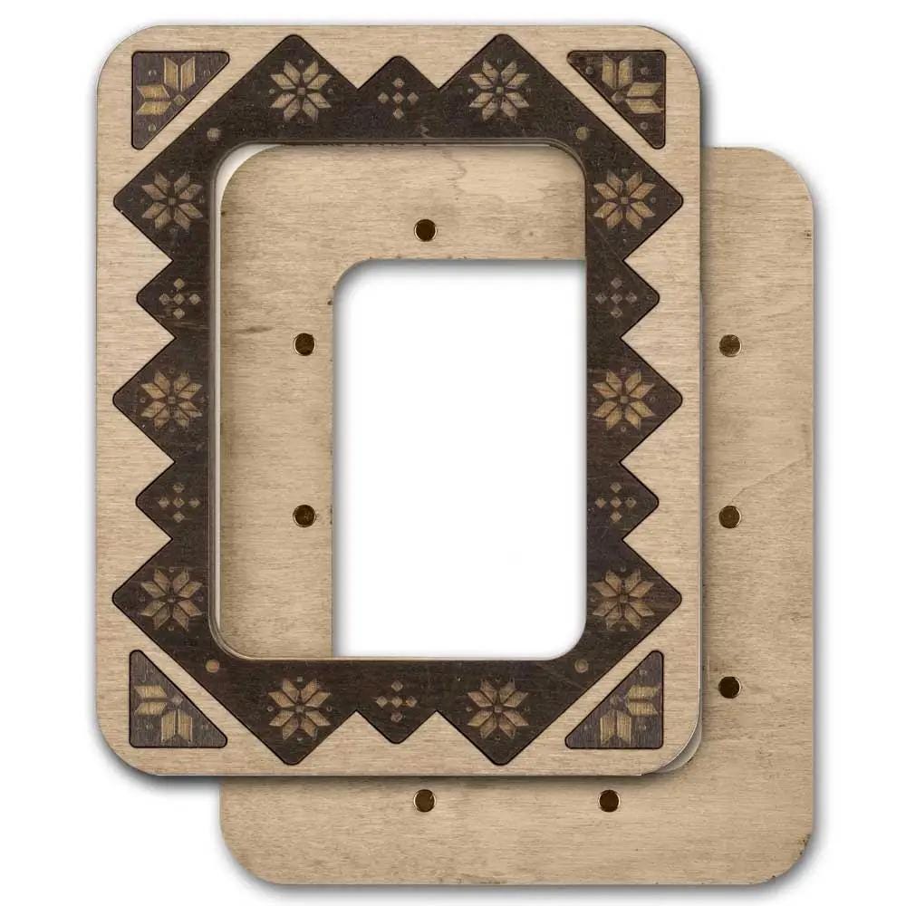 Magnetic Frame for embroidery and needlework, plywood, LIGHT Color, 2.55x3.54 IN