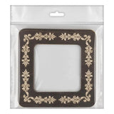 Magnetic Embroidery Hoop: 2.4" Square Plywood Frame, wood color