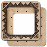 Plywood Embroidery Hoop with Magnetic Holders: 4"x4" Mill Hill Compatible