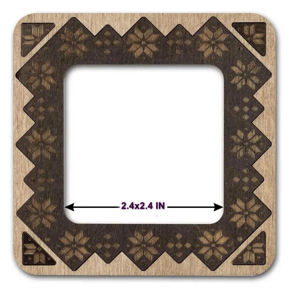 Magnetic Embroidery Hoop: Plywood Cross Stitch Frame (2.4x2.4 IN)