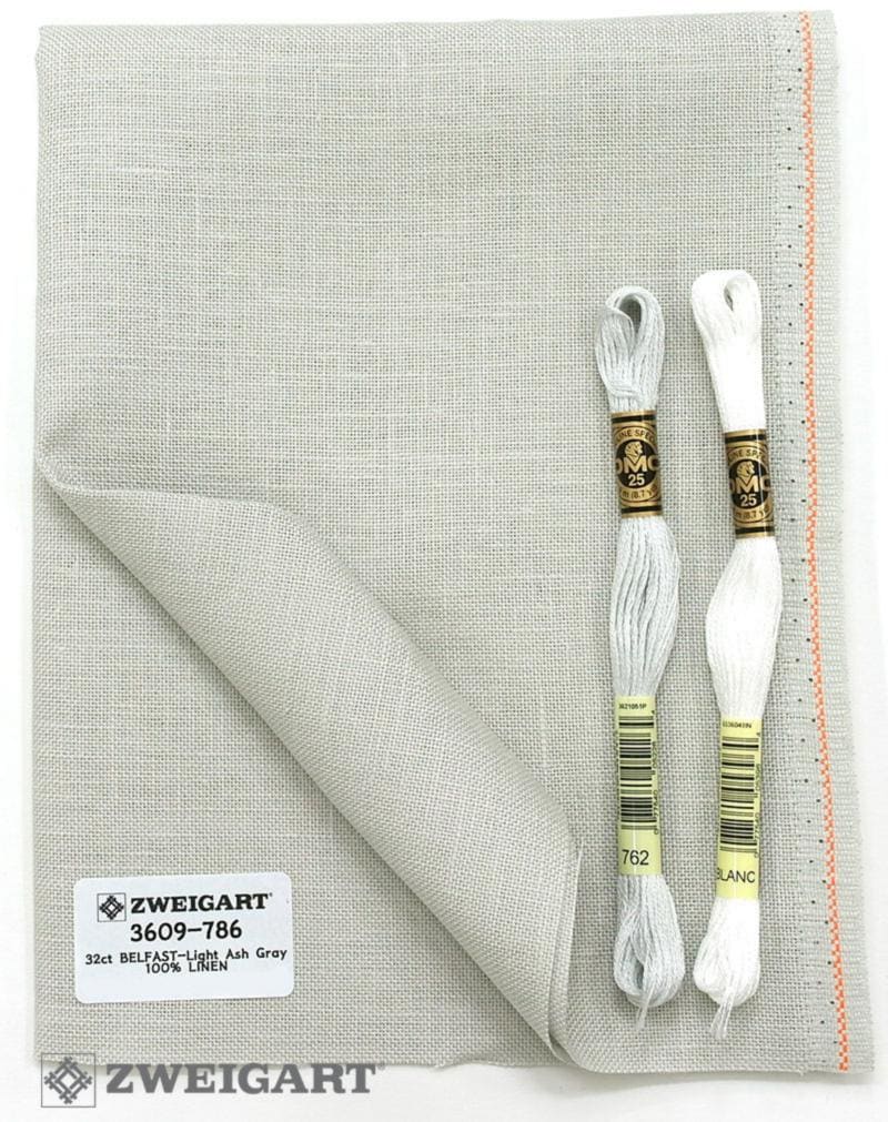 Linen Zweigart Belfast 32 count Ash Grey. 100% Linen. Ideal for Cross Stitch