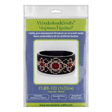 Bead Embroidery Kit faux leather bracelet on the arm Ornament, BB-122. Fast DIY Kit