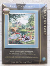 Counted Cross Stitch Kit DIMENSIONS Gold Collection, Picnic on the Lawn, 35065 RARE