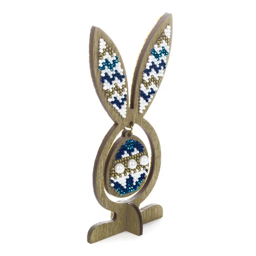 Bead Embroidery Kit: Easter Egg Bunny with Ears, DIY Craft (LK-576)