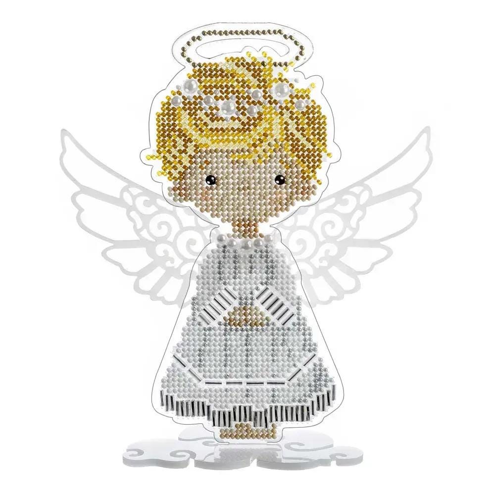 Bead Embroidery Kit on plastic base Angel Gold hair, PL-105. Fast DIY Kit