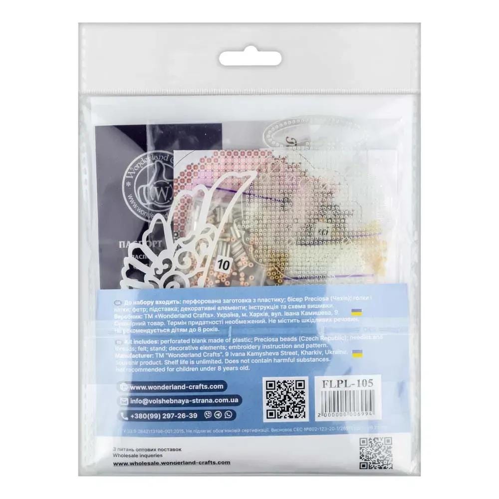 Bead Embroidery Kit on plastic base Angel Gold hair, PL-105. Fast DIY Kit