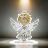 Bead Embroidery Kit on plastic base Angel with wings, PL-107. Fast DIY Kit