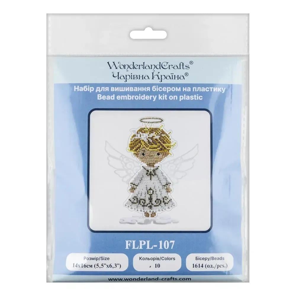 Bead Embroidery Kit on plastic base Angel with wings, PL-107. Fast DIY Kit