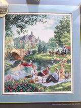 Counted Cross Stitch Kit DIMENSIONS Gold Collection, Picnic on the Lawn, 35065 RARE