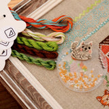 On Guard Cross Stitch Kit: Hand-Dyed Threads, Linen, Beads