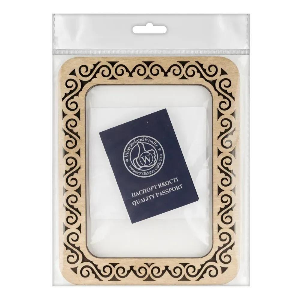 Frame with Strong magnetic for embroidery and needlework, plywood, LIGHT Color, 4.1x5.7 IN