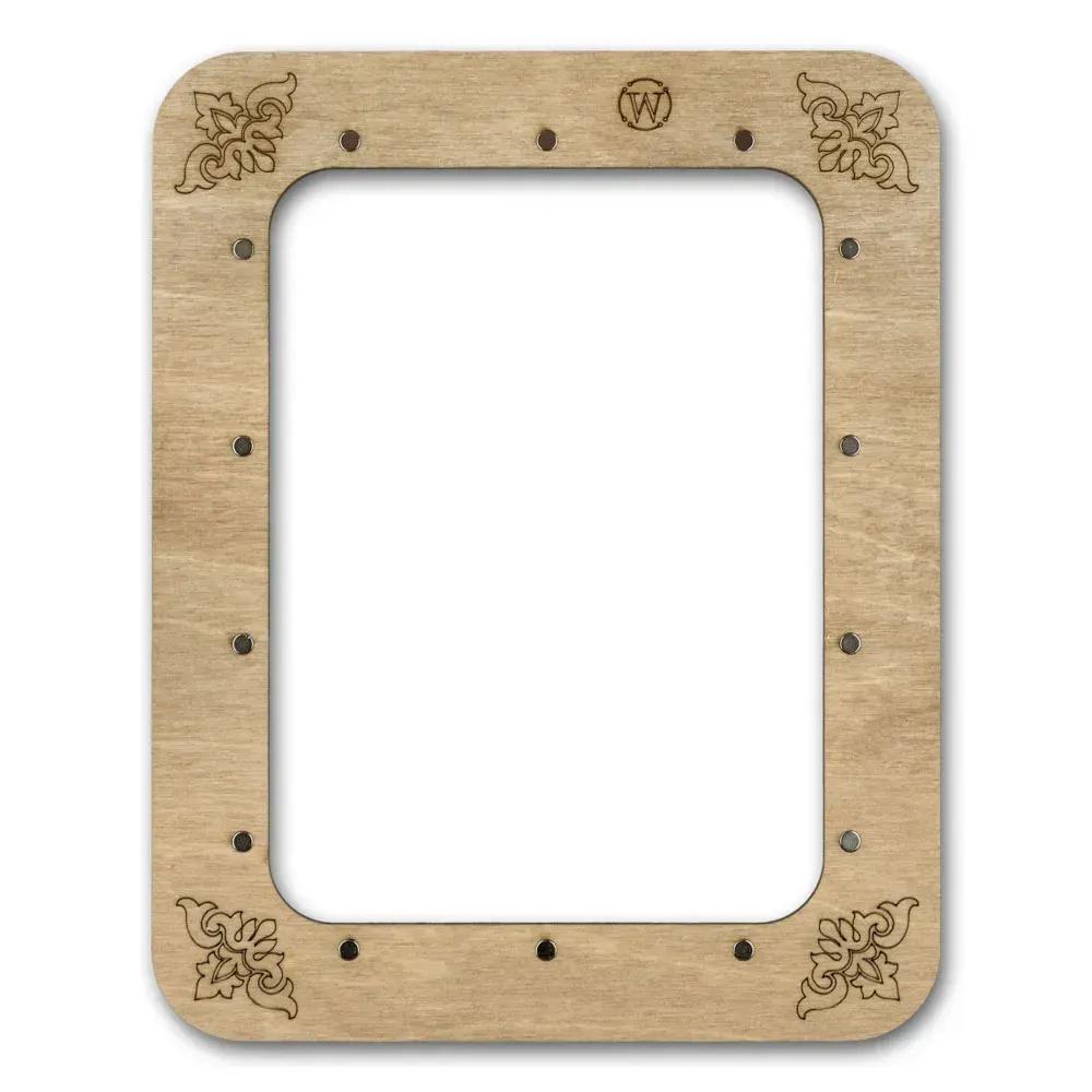 Frame with Strong magnetic for embroidery and needlework, plywood, LIGHT Color, 4.1x5.7 IN