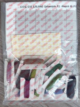 Tapestry Gobelen Point Kit Goblen-Set Basket with lilacs 616, Goblen stitch kit Rare set.