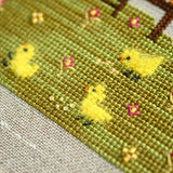 Сhicken coop Cross Stitch Kit – Tela Artis X-030 – Sampler – Linen Embroidery Kit