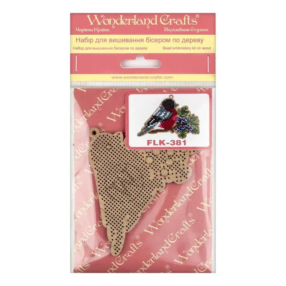Bead Embroidery Kit on Wood, Bird, LK-381 ( beads , thread, needle, plywood base included)