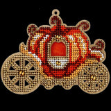 Pumpkin Carriage Bead Embroidery Kit on Wood (3.5x4.5")