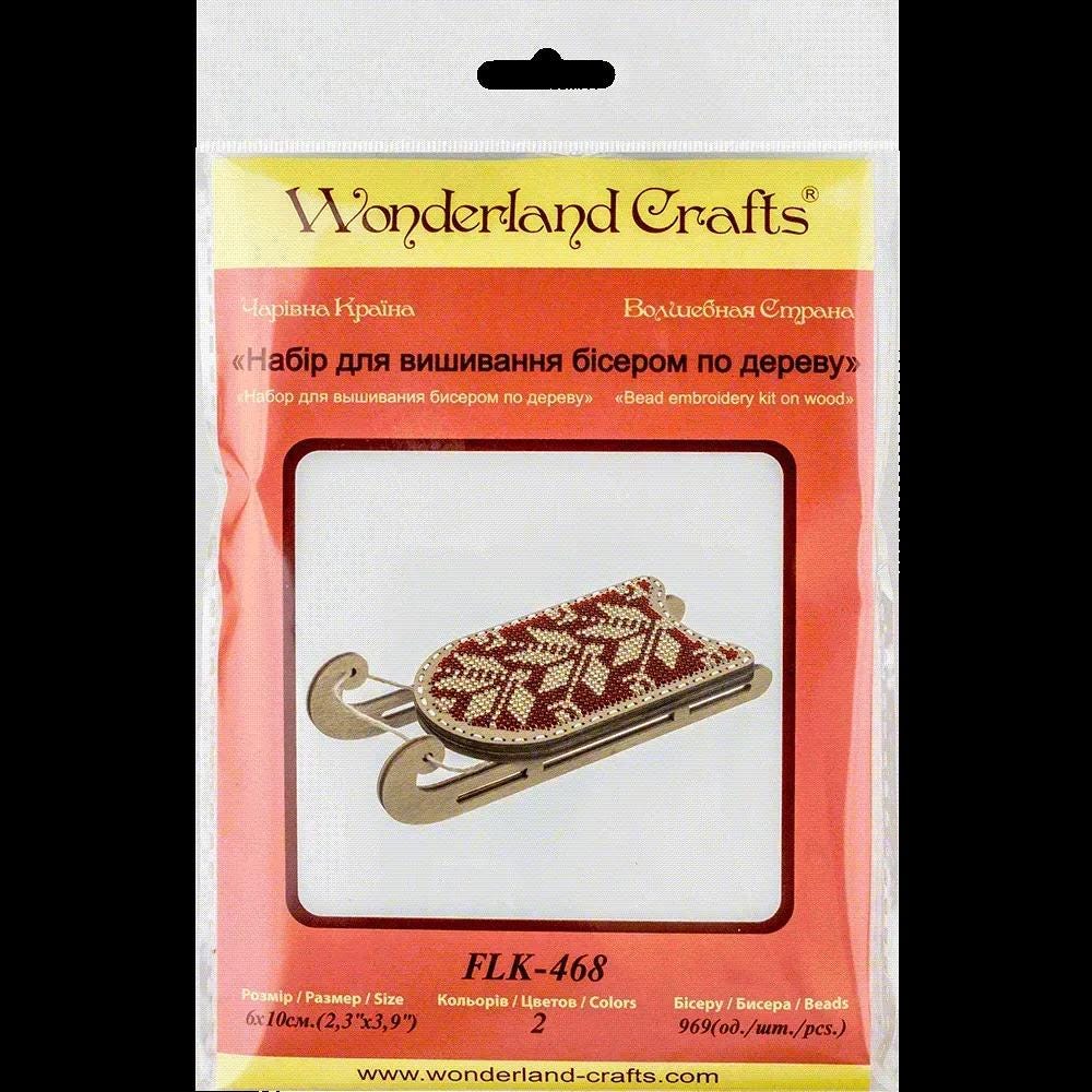 Beaded Sled Stitch Kit: Plywood Embroidery Craft (LK-468)