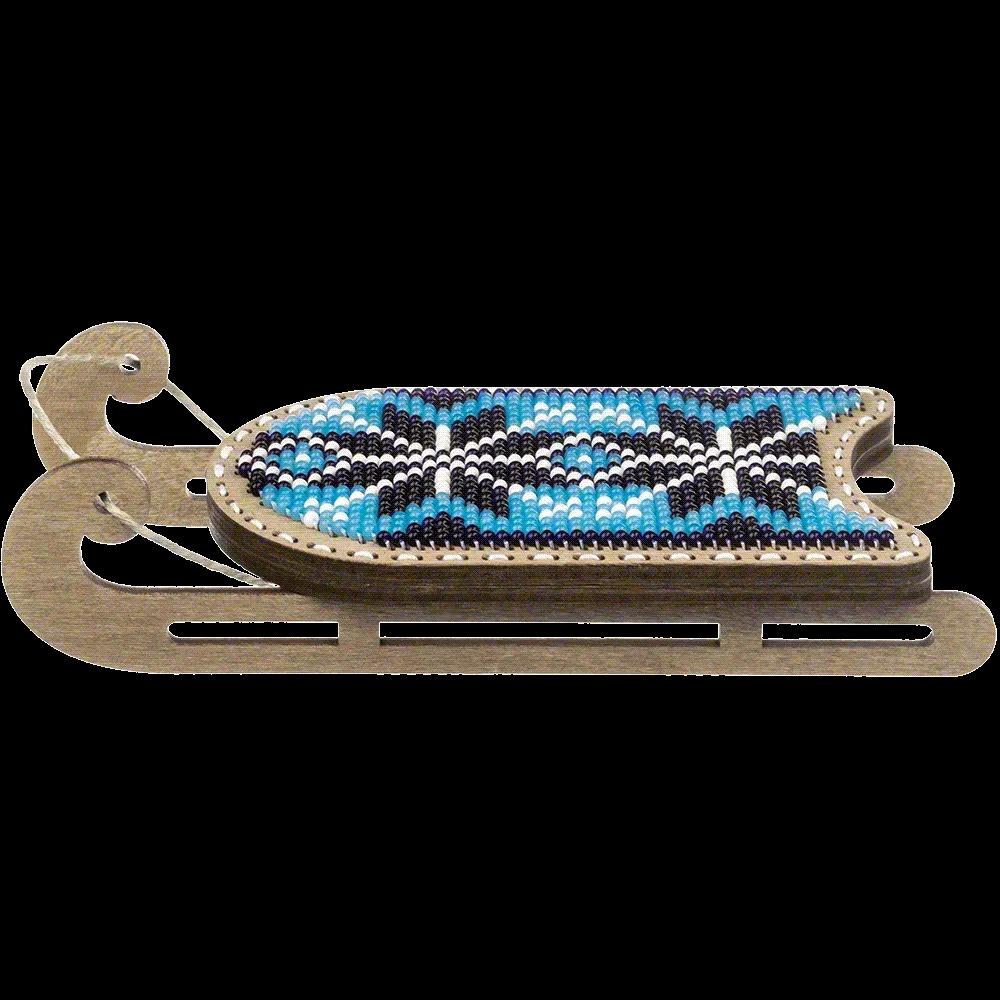 Beaded Sled Stitch Kit: Plywood Embroidery Craft (LK-472)