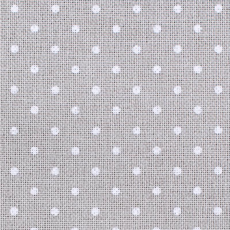 32ct Evenweave Fabric: Zweigart Murano Gray Bis/White Dots, Embroidery Material
