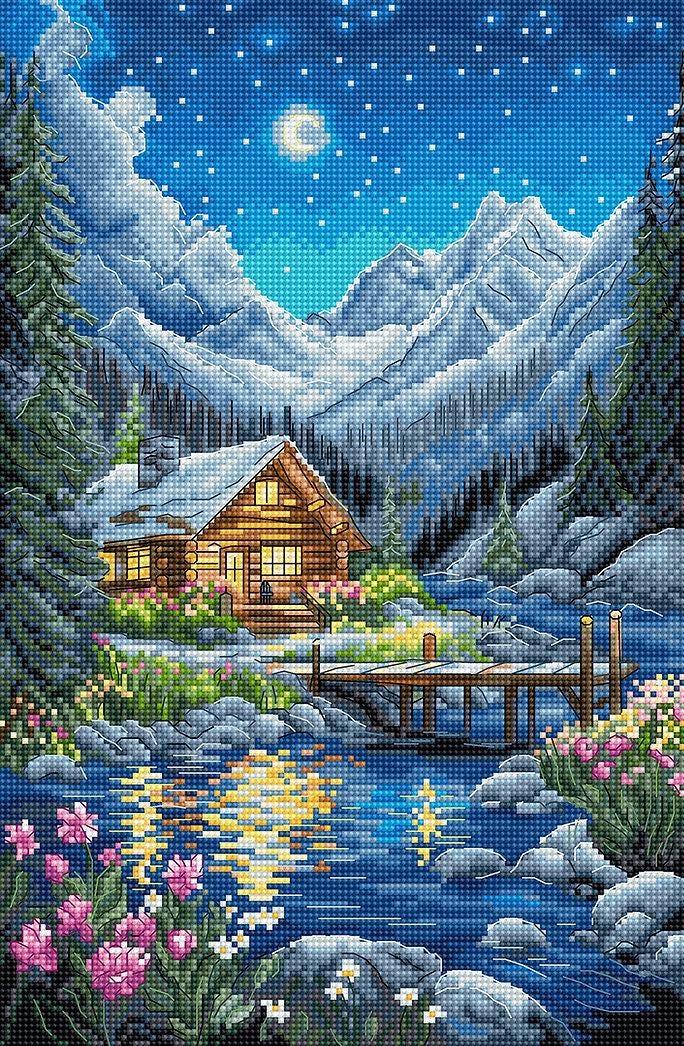 Counted Cross Stitch Kit LETISTITCH  Moonlit night, L9916