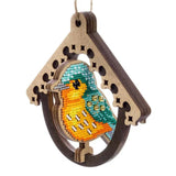 Bead Embroidery Kit on Wood, Bird 3D, LK-580 ( beads , thread, needle, plywood base included)