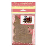 Bead Embroidery Kit on Wood, Red Engine, LK-385( beads , thread, needle, plywood base included)