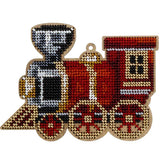Bead Embroidery Kit on Wood, Red Engine, LK-385( beads , thread, needle, plywood base included)
