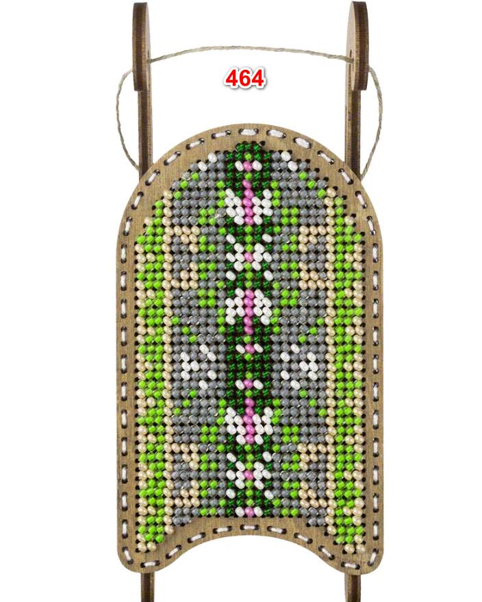 Beaded Sled Stitch Kit: Plywood Embroidery Craft (5 Colors)